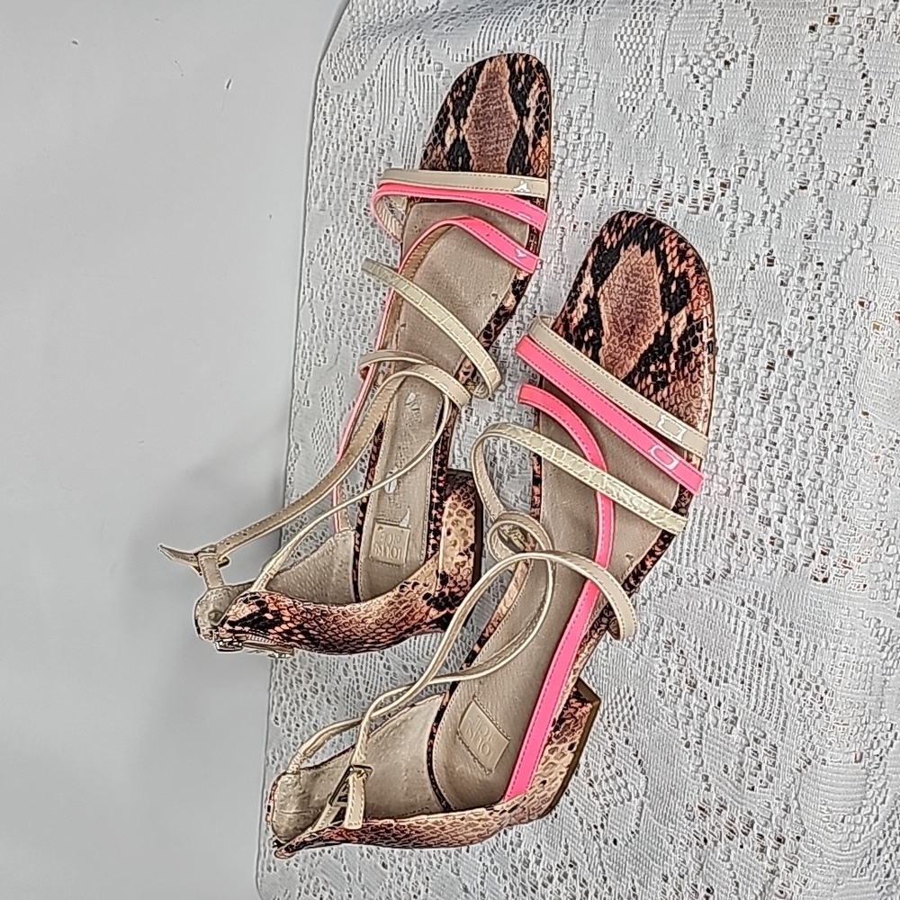 Louise et Cie Snakeskin and Pink Sandals